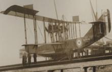 Felixstowe F5 flying boat N4041 moving down slipway at Shorts cropped