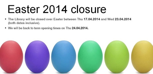 Easter 2014 closure
