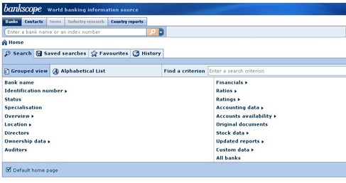 New eresource: Bankscope - full acccess