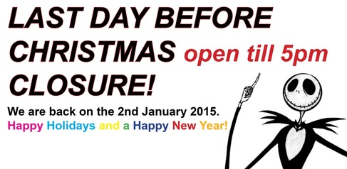 Today: Last Day Before Christmas Closure