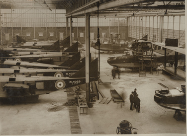 Shorts F3 flying boats under construction 1