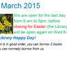27 March 2015 - Happy Day @ Marshall Library