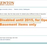Open Shelf and Basement items: holds and recalls now turned off (vacation borrowing)