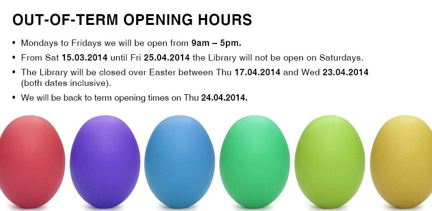 Easter Vacation Opening Hours