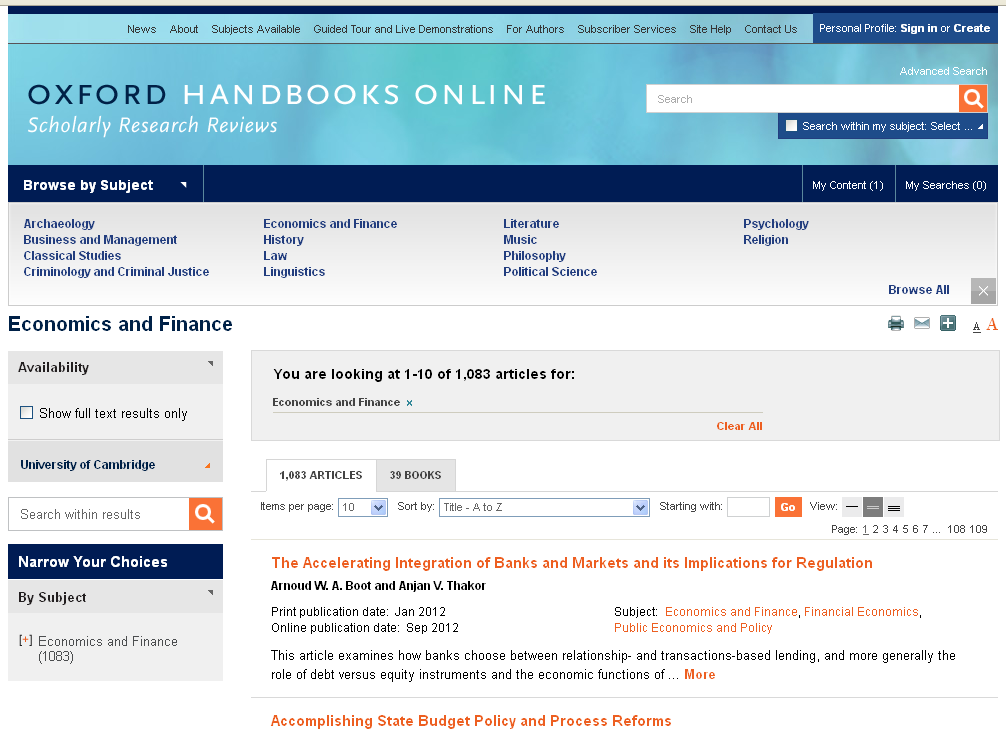 Ebooks trial: Oxford Handbooks Online (until 30th April 2014)