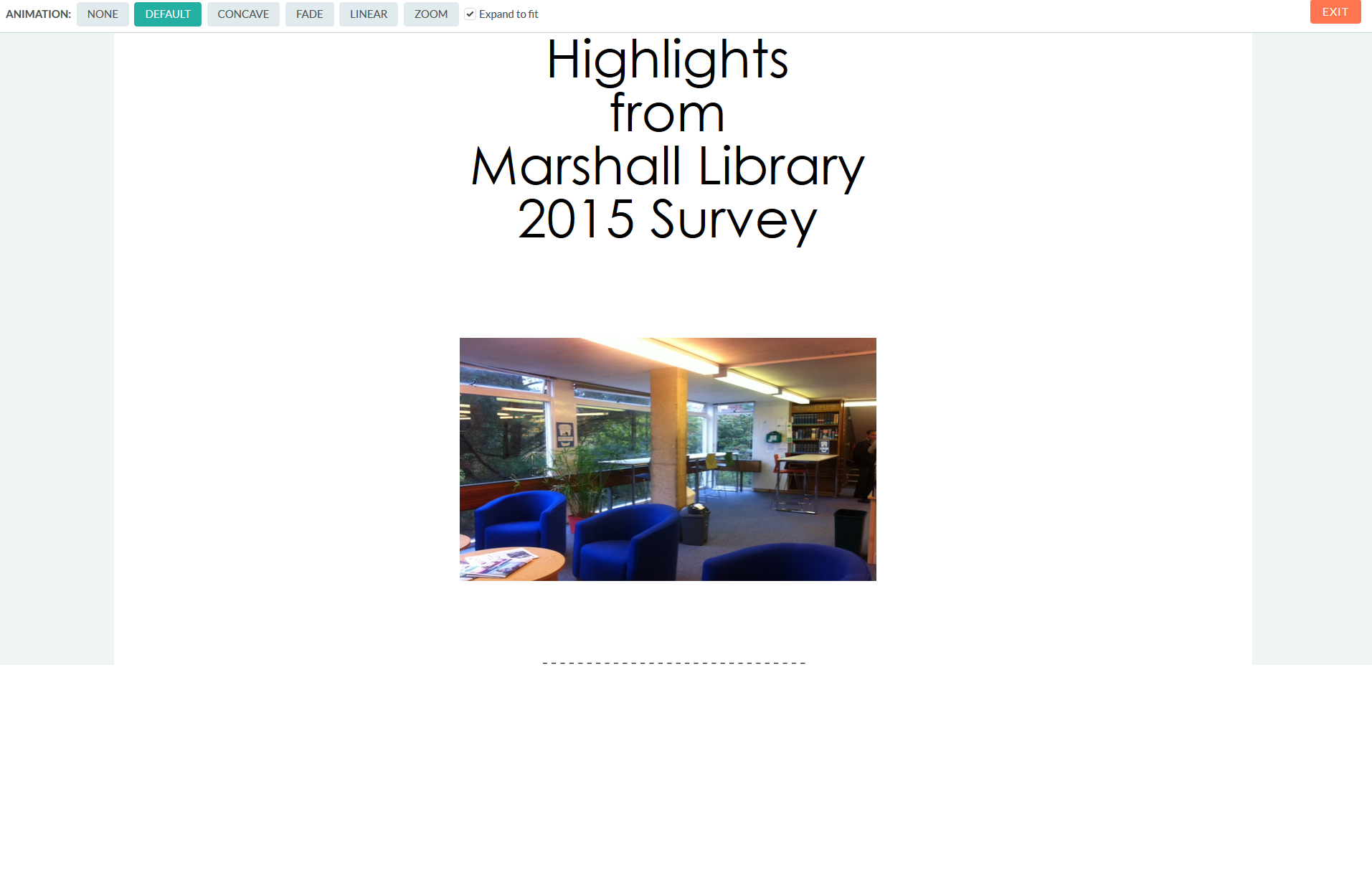 Library Survey 2015: highlights